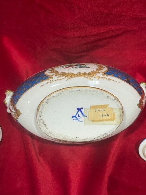 Encrier Gondole porcelaine de Sèvres XVIII Eme
