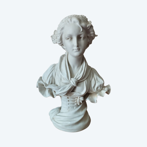 Busto in bisquit, fine XIX secolo