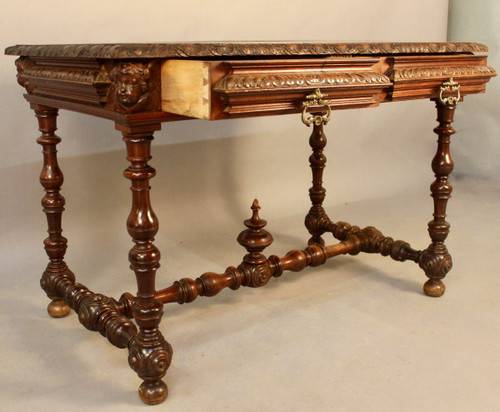 Table à écrire Style Louis XIII à Décor De Putti