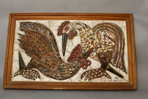Table En Faïence Par Clovis Bertieaux 1985