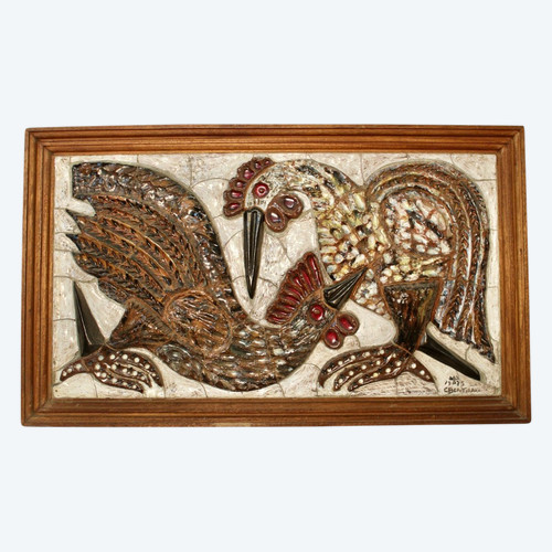 Table En Faïence Par Clovis Bertieaux 1985