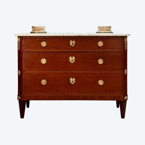 Jacques Van Oostenryk dit DAUTRICHE, Commode En Mahjou d'Epoque Louis XVI Estampillée Vers 1770