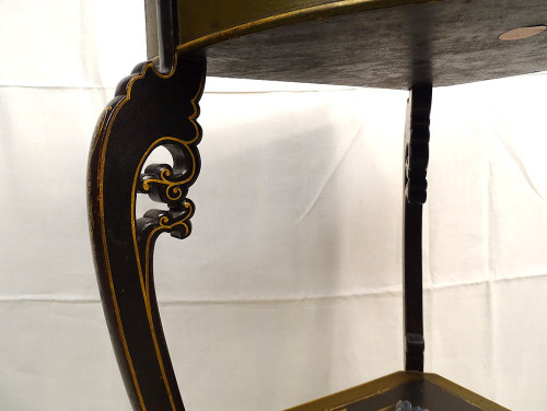Travailleuse Encoignure Majorelle Bois Laqué Japonisant Oiseau Art Nouveau
