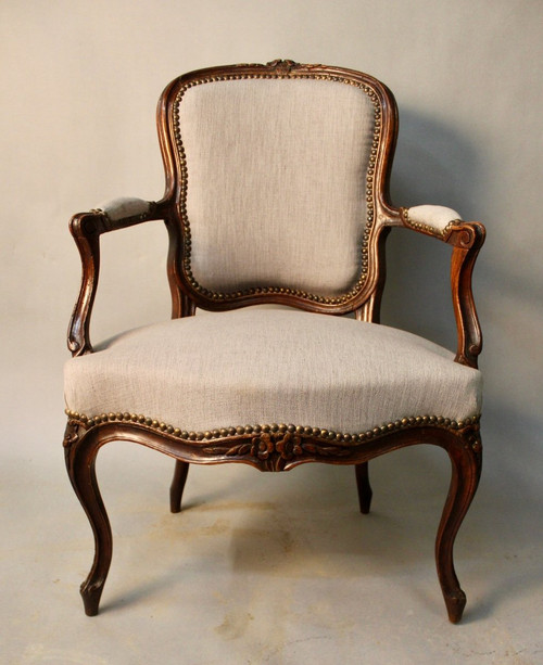 Suite De 4 Fauteuils Cabriolet Epoque Louis XV