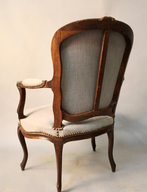 Suite De 4 Fauteuils Cabriolet Epoque Louis XV
