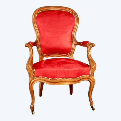 Fauteuil Louis Philippe En Noyer XIXème