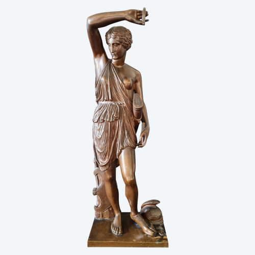 Grand bronze l'Amazone Blessée, belle fonte numérotée de Barbedienne.