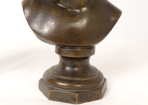Coppia di sculture in bronzo Jean Qui Rit Jean Qui Pleure d'ap. Houdon XIX secolo