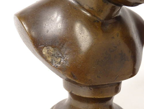 Coppia di sculture in bronzo Jean Qui Rit Jean Qui Pleure d'ap. Houdon XIX secolo