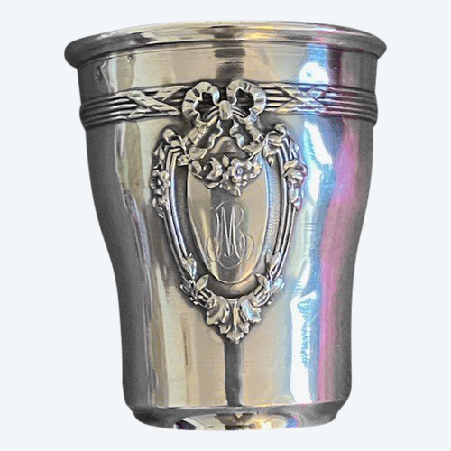 Large Louis XVI style timbale in solid silver, circa 1900/1910