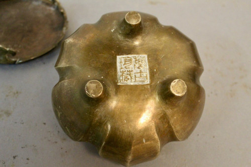 Große Tripode Parfümbrenner Aus Bronze China