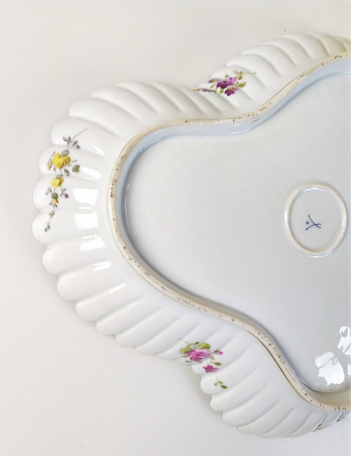 Piatto in porcellana di Meissen Sassonia