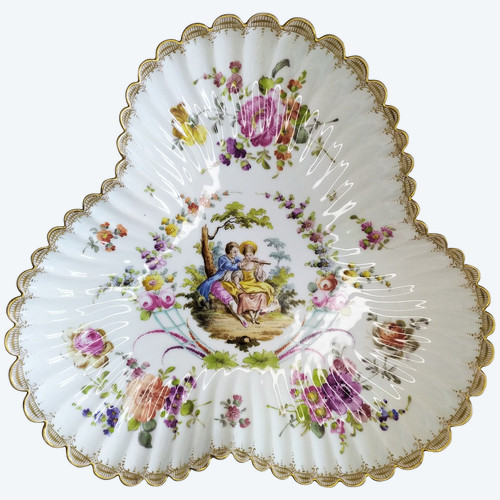 Piatto in porcellana di Meissen Sassonia