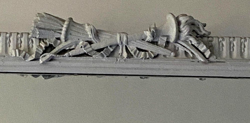 Louis XVI style mirror in wood and carved stucco XX century