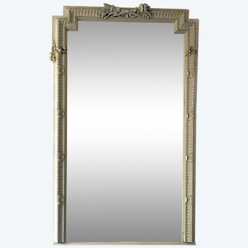 Louis XVI style mirror in wood and carved stucco XX century