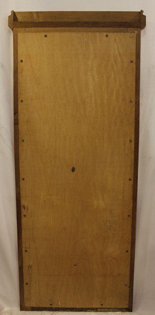 Großer Standspiegel, Holz Geschnitzt Und Patina Altrosa 74 X 176 Cm