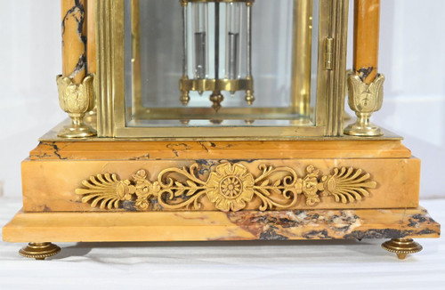 Important Marble and Bronze Mantel Insert, Empire style - 2nd half 19th century