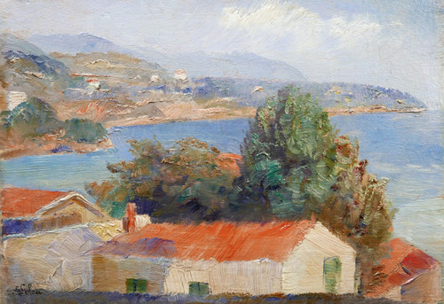 Ernest LELEU, Two views of Cap Martin