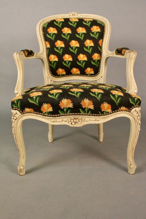 Pair De Fauteuils Cabriolet Style Louis XV