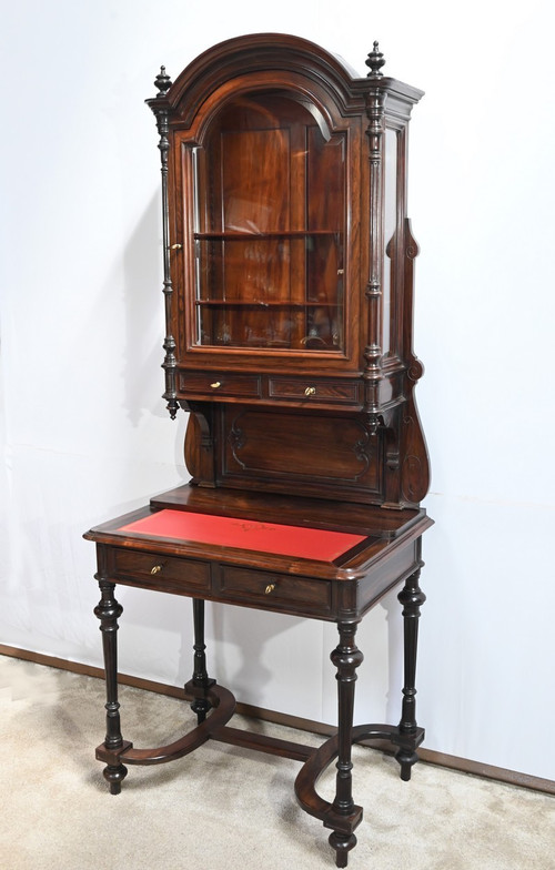 Piccolo tavolo da esposizione in palissandro, periodo Napoleone III - metà del XIX secolo