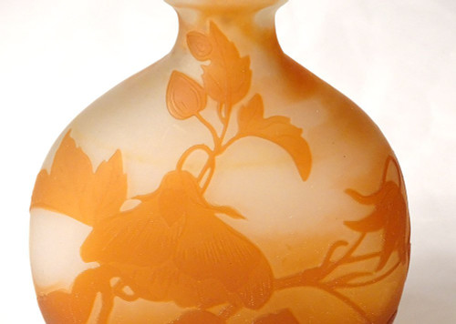 Vase Gourd Pâte de Verre Emile Gallé Fleurs Liseron Art Nouveau 19th century
