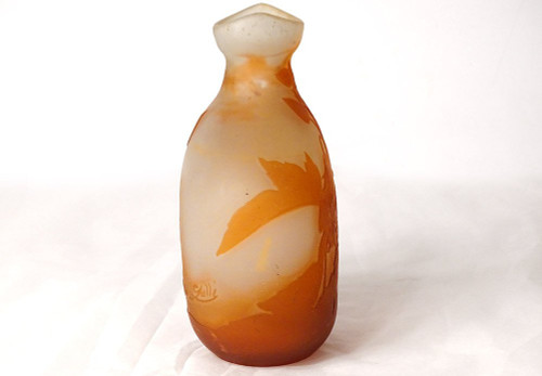 Vase Gourd Pâte de Verre Emile Gallé Fleurs Liseron Art Nouveau 19th century
