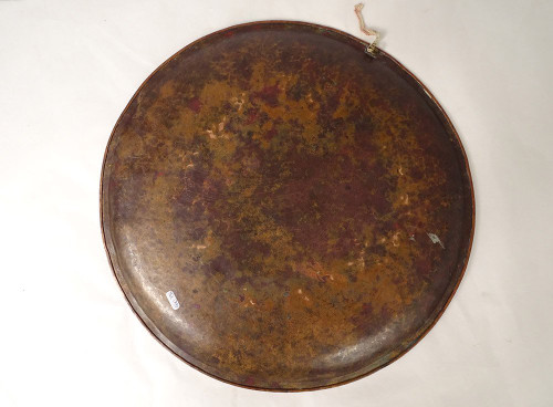 Decorative Dish Claudius Linossier Dinanderie Copper Silver 40cm Art Deco 20th