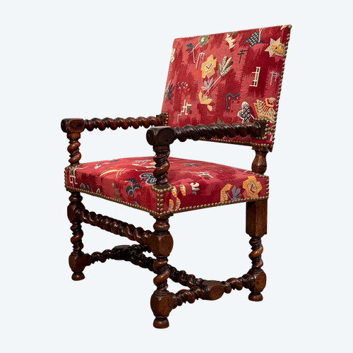 Louis XIII Period 17th Century Walnut Arm Chair