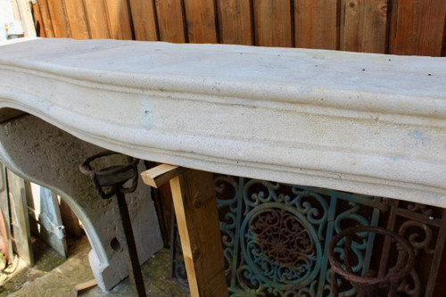 Antique Stone Mantel From Massangis Burgundy