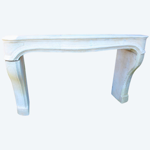 Antique Stone Mantel From Massangis Burgundy