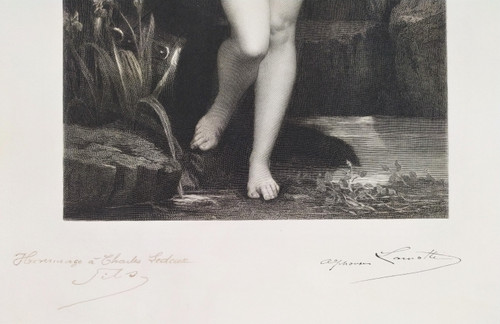 Truth Engraving After Lefebvre Etching Nude 19th c