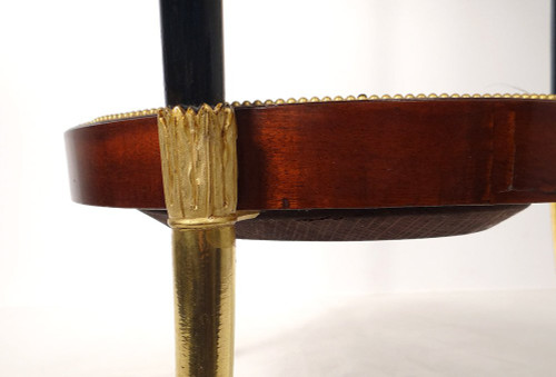 Petite Table Tricoteuse Vide-poches Acajou Bronze Doré Napoléon III XIXème