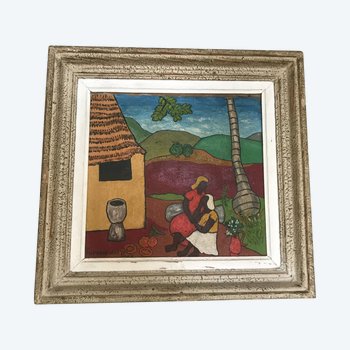 Naive Haitian hinge - Paintings Other Genres | Antikeo