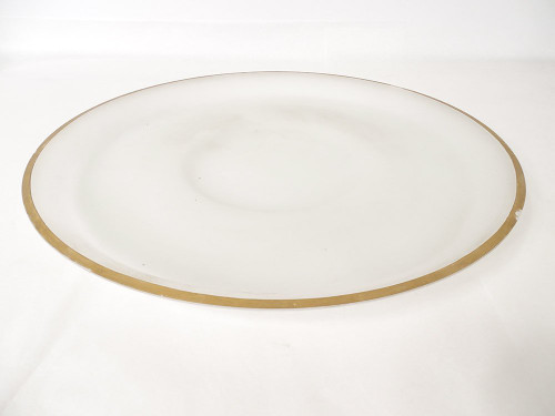 White opaline punch service with palm tree gilding 6 cups 19th century tray