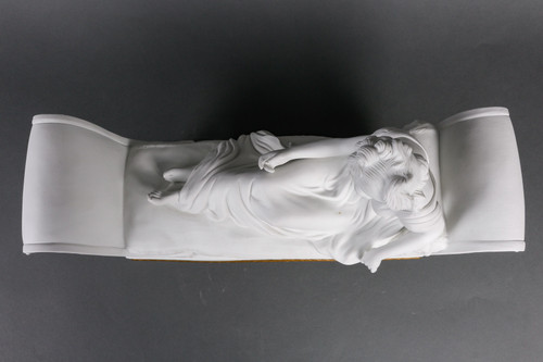 Scultura in biscotto Mme Récamier fine del XIX secolo