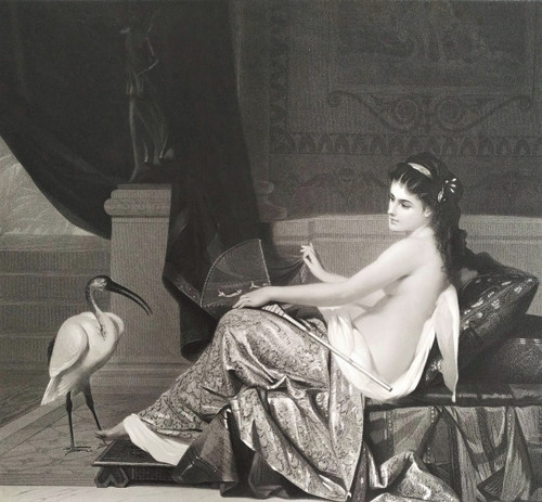 Grande Gravure Nu d'après Constant Joseph Brochart gravé par Pierre Cottin 19ème