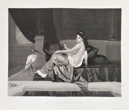 Grande Gravure Nu d'après Constant Joseph Brochart gravé par Pierre Cottin 19ème