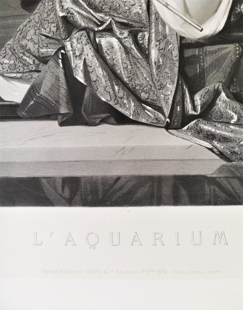 Grande Gravure Nu d'après Constant Joseph Brochart gravé par Pierre Cottin 19ème