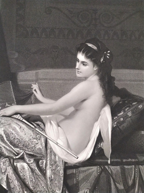 Grande Gravure Nu d'après Constant Joseph Brochart gravé par Pierre Cottin 19ème