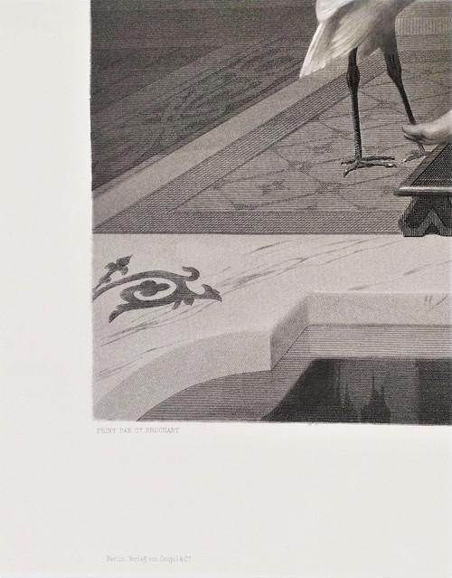 Grande Gravure Nu d'après Constant Joseph Brochart gravé par Pierre Cottin 19ème