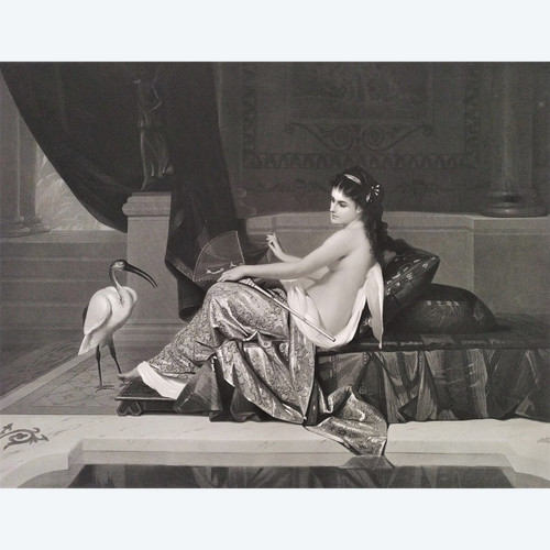 Grande Gravure Nu d'après Constant Joseph Brochart gravé par Pierre Cottin 19ème
