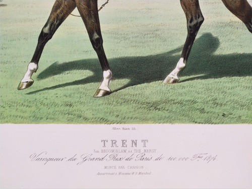 Trent Cheval Monté Par Cannon Lithographie XIXème  Albert Adam Par Broomielaw,  The Mersy