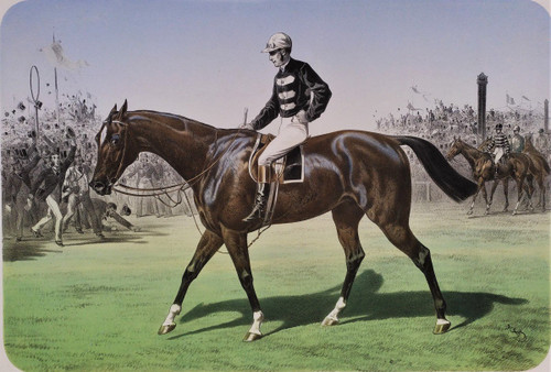 Trent Cheval Monté Par Cannon Lithographie XIXème  Albert Adam Par Broomielaw,  The Mersy