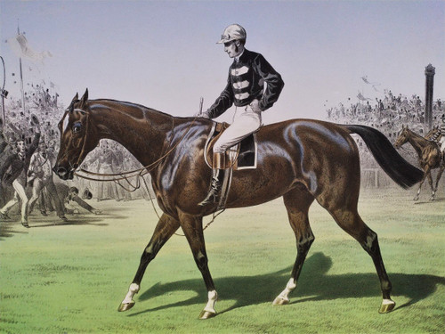 Trent Cheval Monté Par Cannon Lithographie XIXème  Albert Adam Par Broomielaw,  The Mersy