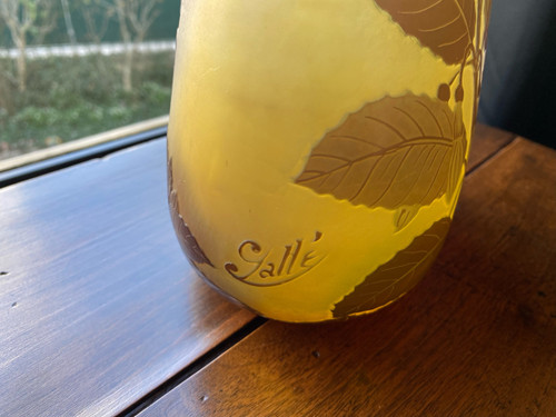 Art Nouveau vase, School of Nancy signed Gallé