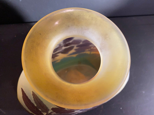 Art Nouveau vase, School of Nancy signed Gallé