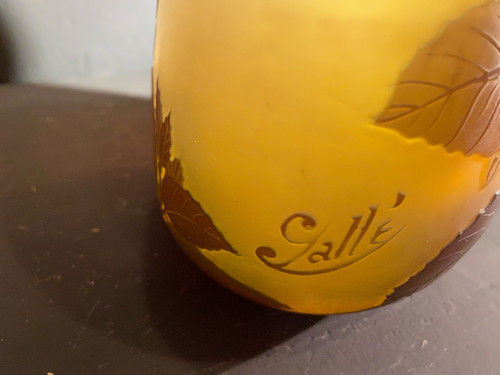 Art Nouveau vase, School of Nancy signed Gallé