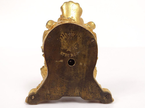 Clock Cartel Miniature Louis XV Bronze Gilt Cow's-tail 19th century
