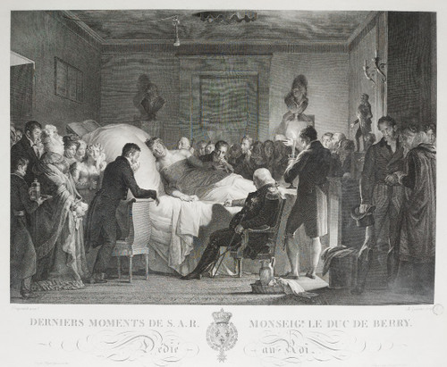 Duc De Berry Duca Di Bordeaux Conte Di Chambord Coppia Di Incisioni Storiche