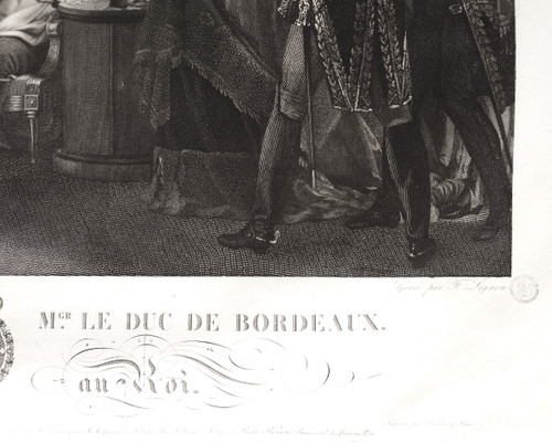 Duc De Berry Duca Di Bordeaux Conte Di Chambord Coppia Di Incisioni Storiche